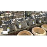 4 reconstituted stone French style Louis XV Planters, approx.12in high x 18in diameter