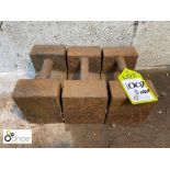 3 cast iron Weights (please note this lot is located at Lockwood, Huddersfield)