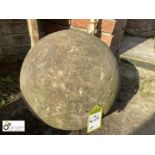 Original carved Yorkshire stone Ball, approx. 18in diameter