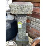 Original Victorian granite Bird Bath, approx. 36in high