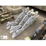 3 decorative cast iron Corbel Brackets from a former Railway station, approx. 26in long