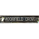 Cast iron Street Sign “Moorfield Grove”