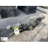 Reconstituted stone Crocodile, approx. 48in long