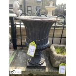 Original fluted cast iron Urn attributed to A Handyside of Derby, approx. 20in high x 15in diameter