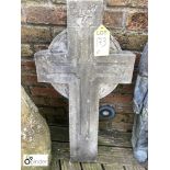Statutory white marble Celtic Cross Finial, approx. 36in high