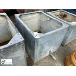 Original cast iron Water Tank / Planter, approx. 22in high x 22in x 29in long