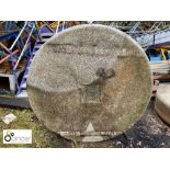 Large original granite Mill Wheel, approx. 65in diameter x 16in high (please note this lot is