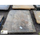 Original Yorkshire stone Tabletop, approx. 61in x 55in (please note this lot is located at Berry