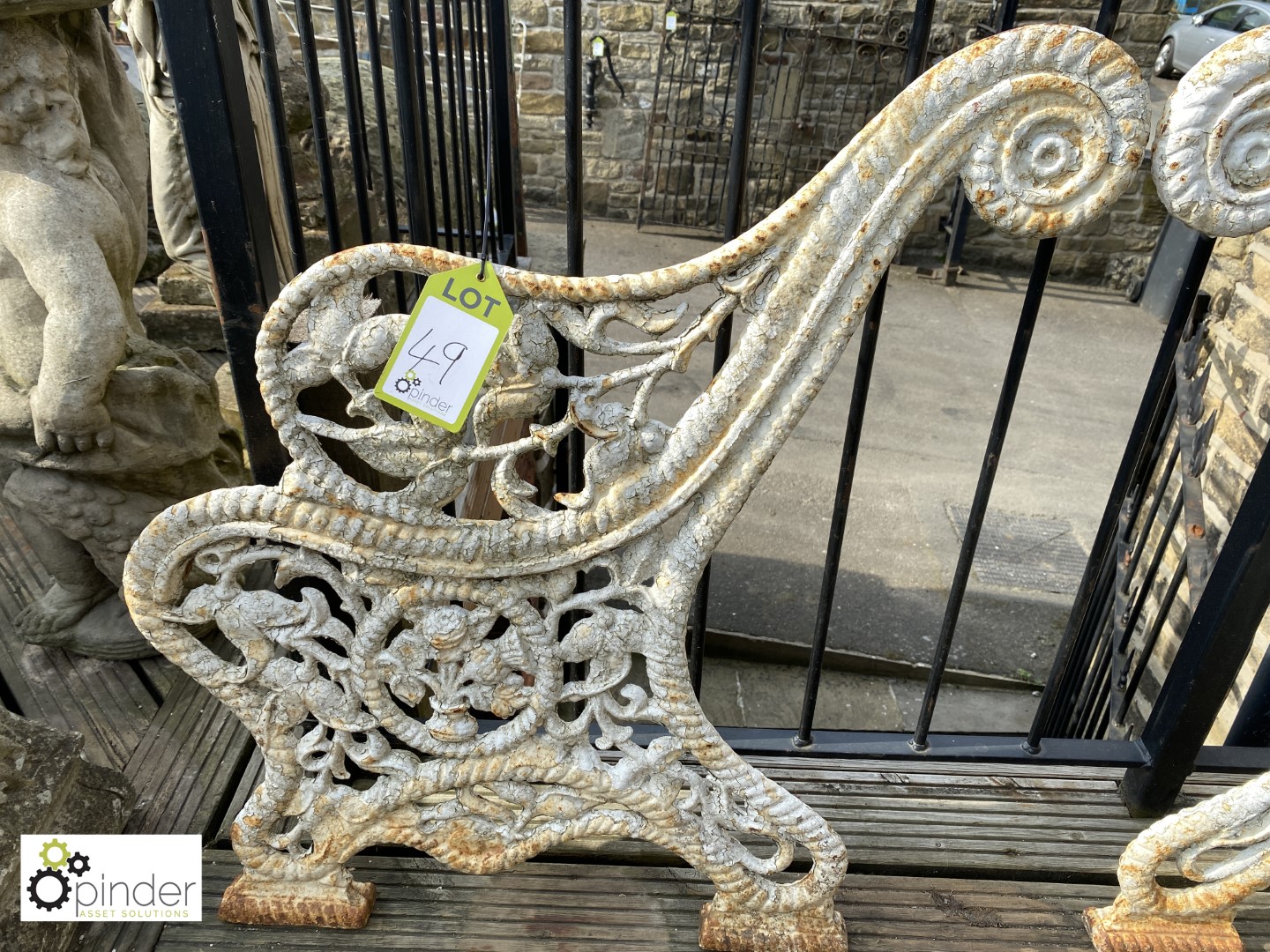 Pair of Victorian Rope and Floral Decorative Bench Ends. - Image 2 of 25
