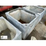 Original cast iron Water Tank / Planter, approx.24in high x 22in wide x 30in long