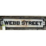 Georgian Cast iron Street Name “Webb Street”