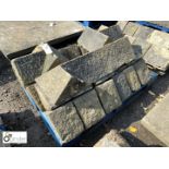 Pallet of Yorkshire stone triangular Wall Coping, approx. 4 linear metres and 3 return corners