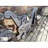 Pair of cast Iron Victorian Style Bench Ends, approx. 32in high