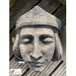 18th Century carved Yorkshire stone Head of a Princess n, approx. 8in high