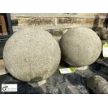 Pair of reconstituted stone Balls, approx. diameter 12in