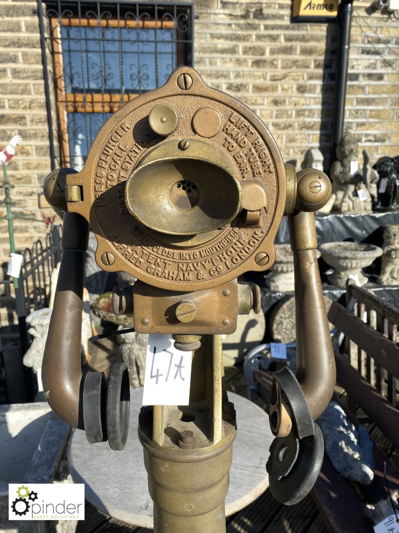 Original bronze Submarine Telephone, makers mark " - Image 3 of 5