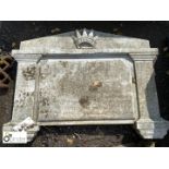 Statutory white marble Commemorative Plaque “Richard Lee 1844”