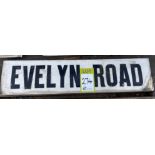 Ceramic Street Name “Evelyn Road”