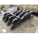 4 cast iron decorative Corbel Brackets from a former Railway station, approx. 28in long