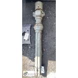 Cast iron fluted Garden Pillar, approx. 39in high