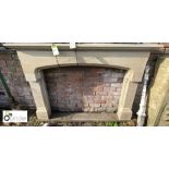 Yorkshire stone carved Fireplace, approx. 51in high x 72in wide