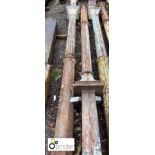 2 cast iron Columns from Listers Mill, Bradford, total length 4120mm, length of column feature