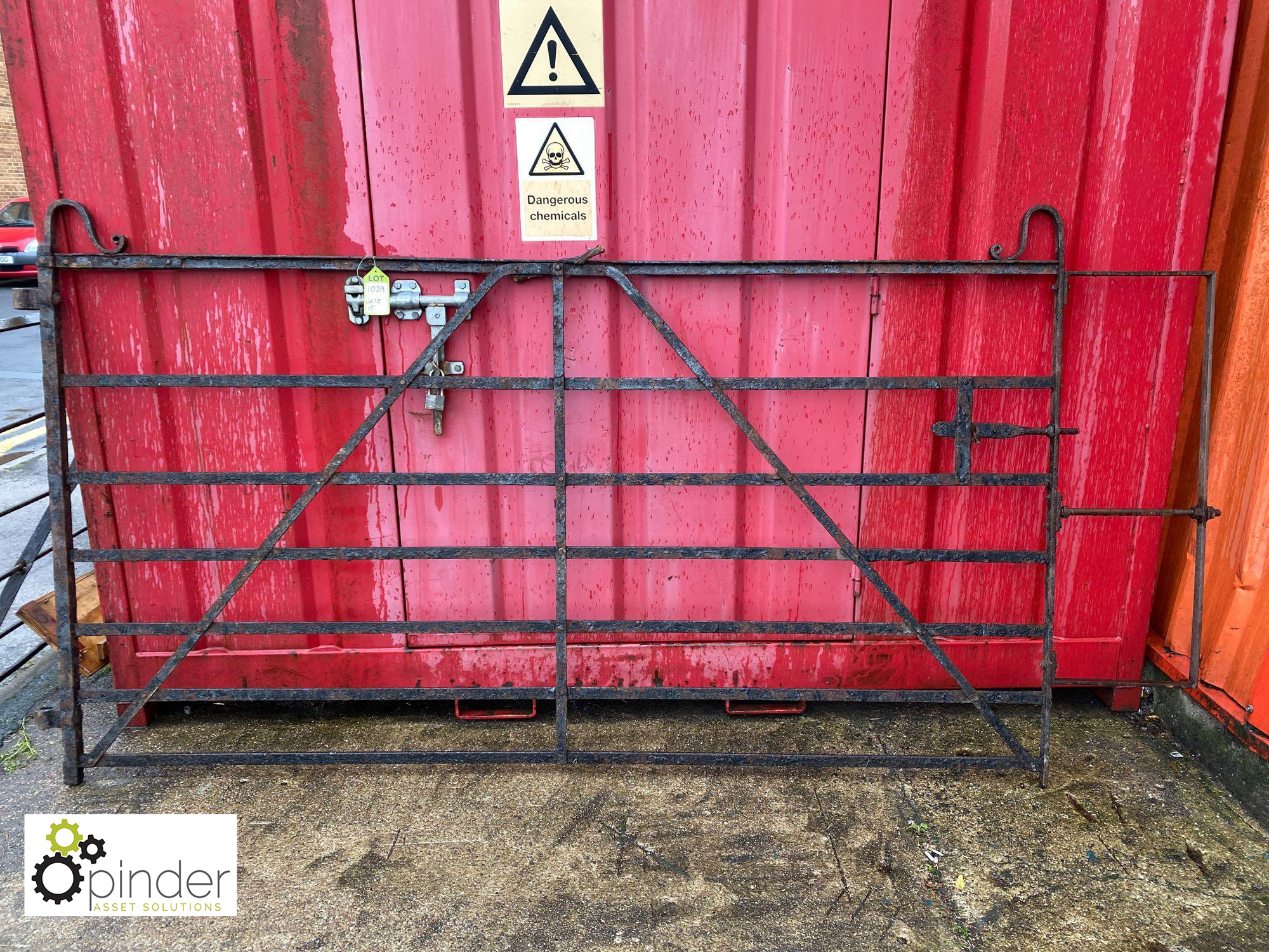 Original wrought iron blacksmith made Estate Gate, approx. 56in high x 102in long (please note - Image 2 of 2
