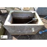 Original galvanised Water Tank / Planter, approx. 12in high x 12in wide x 18in long