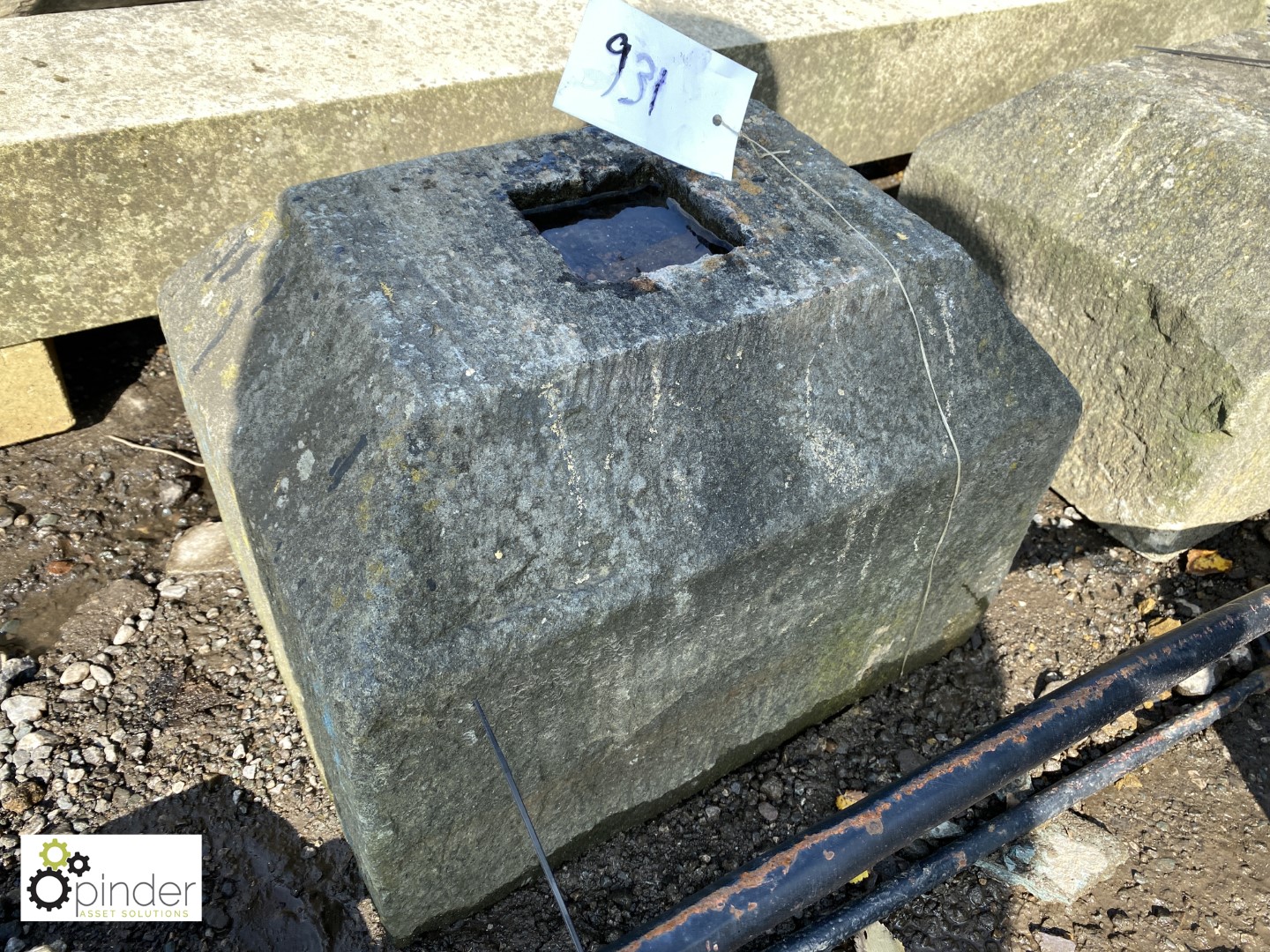 Yorkshire stone Staddle Base, approx. 18in high x 12inwide