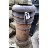 Original terracotta salt glazed Chimney Pot, approx. 35in high