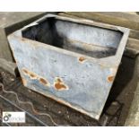 Original galvanised Water Cistern / Planter, approx. 17in x 17in x 24in long