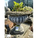 Reconstituted tone Garden Urn, approx. 18in high x 20in wide