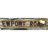Cast iron Street Name “Ewport Road”
