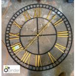 Wrought iron decorative Clock Face, approx. 48in diameter (please note this lot is located at