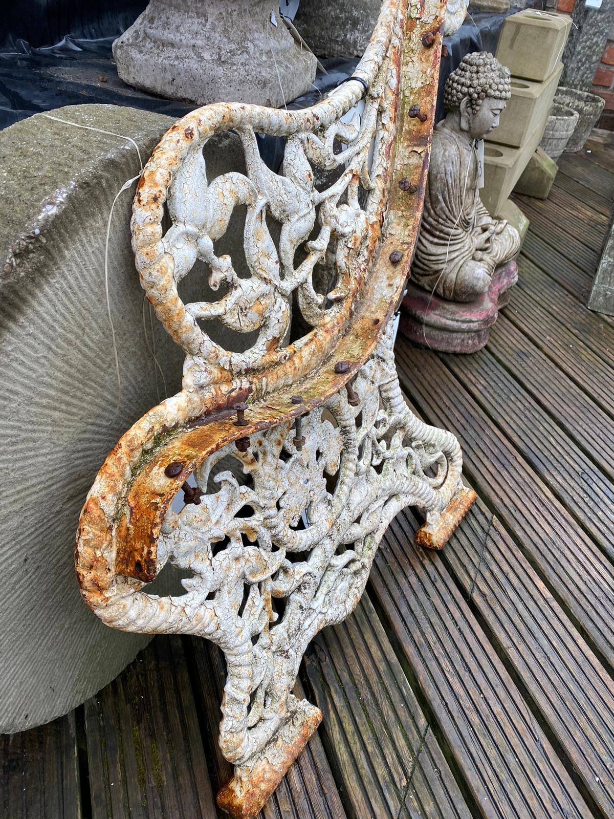 Pair of Victorian Rope and Floral Decorative Bench Ends. - Image 13 of 25