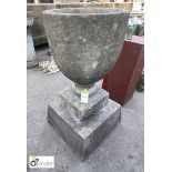 Very large Yorkshire gritstone centre Garden Urn, circa 1900’