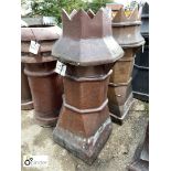 Original terracotta salt glazed Chimney Pot, approx. 38in high