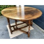 Oak reproduction drop leaf Dining Table, 1380mm x