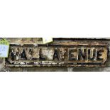 Cast iron Street Name “Hall Avenue”