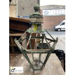 Original Victorian hexagonal copper Lantern, approx. 34in high x 22in diameter (please note this lot