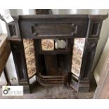 Original Victorian tiled Combination Fire, approx. 44in wide