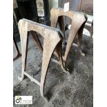 Pair of Oak Trestles, approx. 26in high
