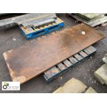 Large Industrial steel Tabletop, approx. 30in x 85in (please note this lot is located at Berry Brow,