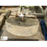 Original Yorkshire stone Mill Wheel, approx. 27in diameter