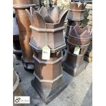 Victorian salt glazed terracotta Chimney Pot, 38in high