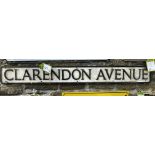 Vintage Street Sign “Clarendon Avenue”