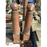 Pair of cast iron Bollards with Portcullis design