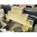 Contemporary Yorkshire stone Garden Planter, approx. 22in high X 36in long