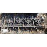 Approx. 2.5 linear metres of decorative Victorian cast iron Railings