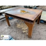 Industrial steel Worktable, approx. 47in x 35in (please note this lot is located at Berry Brow,